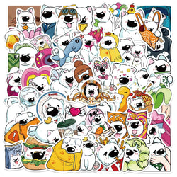 10/30/50PCS Kawaii Samoyed Dog Cartoon Stickers Cute Decals For Laptop Luggage Phone Notebook Bike DIY Decoration Sticker Toys (Online Order Only)