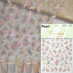 Transparent Purple Pink Gradient Wing Pinion Feather Housefly Wings Shiny Adhesive Nail Art Decoration Stickers Manicure Decals (ONLINE ORDER ONLY)
