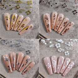 5/8Pcs 3D Hawaiian Flowers Nail Art Stickers Summer Decors with Tropical Leaves Slider Vibrant Pink & White Flowers for Parties* (ONLINE ORDER ONLY)