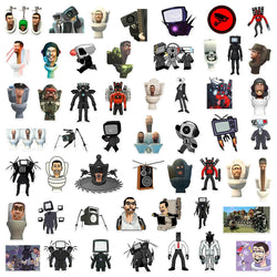 10/30/50/100PCS Skibidi Toilet Sticker Graffiti PVC Waterproof Notebook Laptop Fridge Bike Wall Funny Cartoon Decals Kids Toys (ONLINE ORDER ONLY)