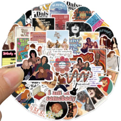 10/50Pcs Daisy Jones The Six Stickers Aesthetic DIY Laptop Stationery Luggage Waterproof Vintage Sticker 2023 (ONLINE ORDER ONLY)