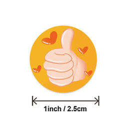 100-500pcs Encouragement Reward Stickers Thumbs Up Rewarded Kids School Kindergarten Children Scrapbook Stationery Sticker (ONLINE ORDER ONLY)