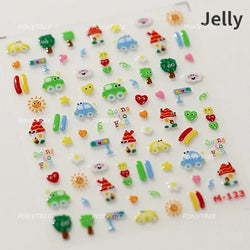 Cute Colored Mushrooms Water Bubbles Umbrella-shaped Plant Various Shapes Fungi Lovely Adhesive Nail Art Stickers Manicure Decal (ONLINE ORDER ONLY)