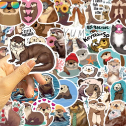 10/30/50PCS Kawaii Otter PVC Sticker Aesthetic Korean Decoration Scrapbooking Stationery DIY Hand Accounting Supplies for Kids (ONLINE ORDER ONLY)
