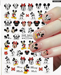 1PCS Disney Mickey Series Nail Stickers Cute 3D Minnie Nail Decorations Valentine's Day Christmas Self-Adhesive Nail Supplies *& (ONLINE ORDER ONLY)