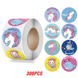 100-500pcs Cute Kids Cartoon Animals Labels Stickers for Gift Package Card Birthday Party Wrapping Children Stationery stickers (Online Order Only)