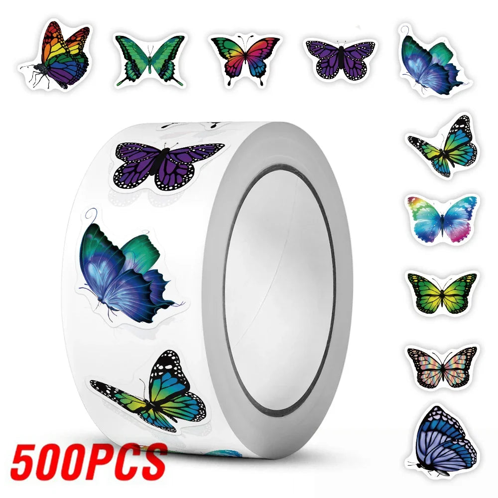 100-500pcs Butterfly Cartoon Graffiti Stickers DIY Phone Guitar Laptop Notebook Suitcase Waterproof Sticker Kids Toy (ONLINE ORDER ONLY)
