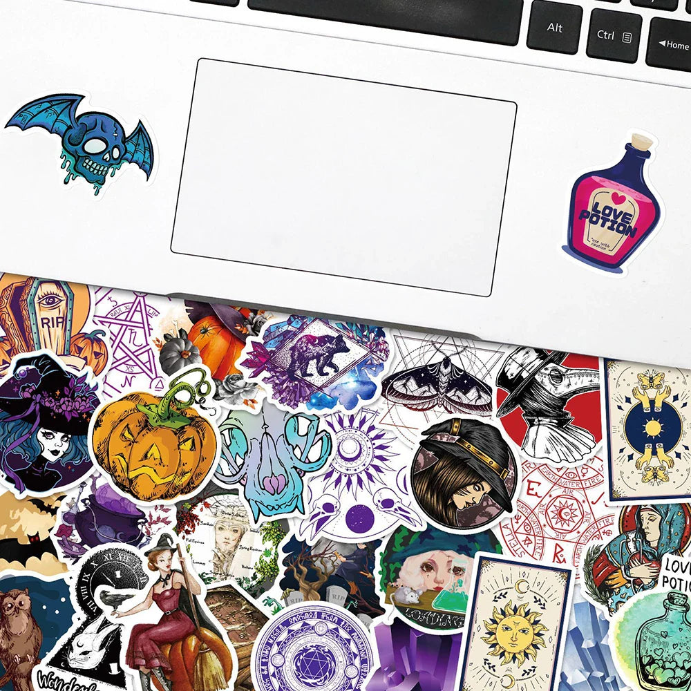 10/30/50ps Cool Gothic Magician Apothecary Sticker Packs (Online Order Only)