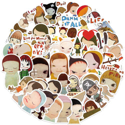 Nara Yoshitomo Cartoon Art Stickers 10/30/50pcs Skateboard Notebook Phone Suitcase Fridge (ONLINE ORDER ONLY)