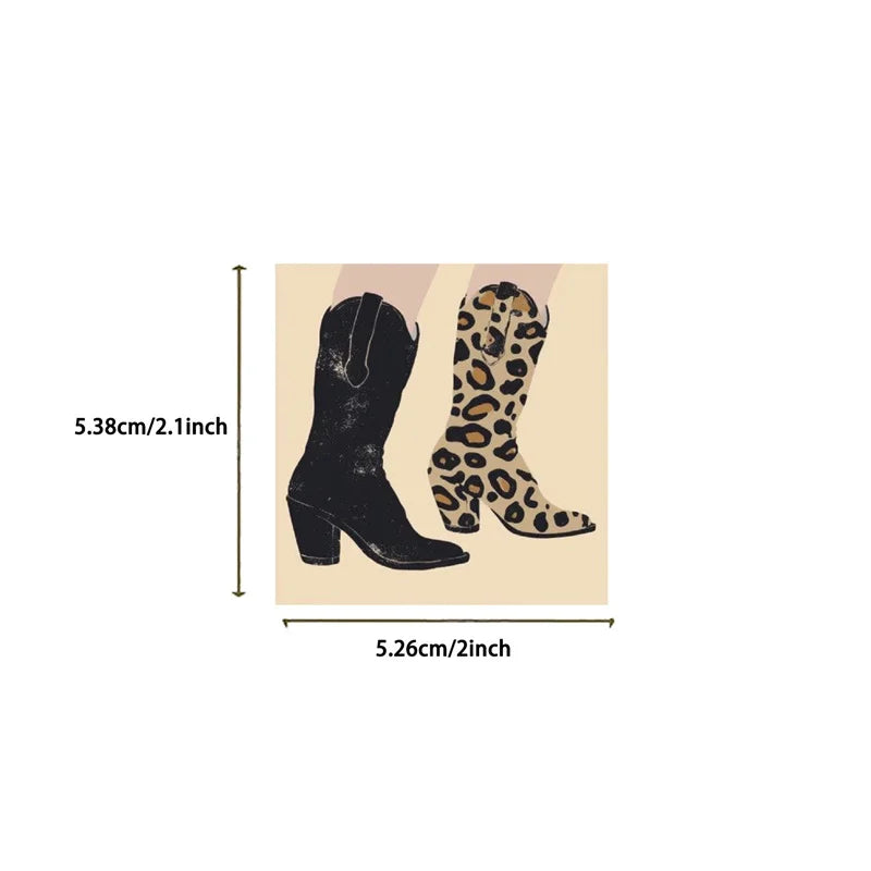 10/30/50PCS Kawaii Leopard Print Sticky PVC Sticker Aesthetic Children's Stationery DIY Decoration Scrapbooking School Supplies (ONLINE ORDER ONLY)