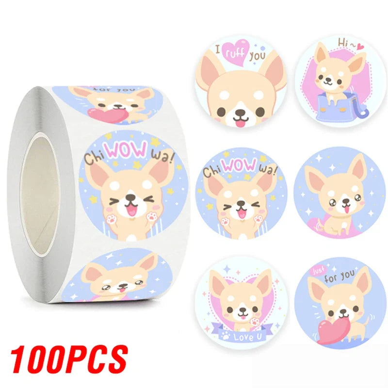100-500pcs Cartoon Animal Reward Stickers for Kids Cute Gift Decor Stickers Labels School Encourage Children Stationery Stickers (Online Order Only)