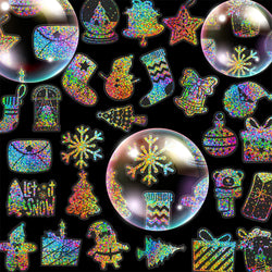 10/30/50/100pcs Twinkle Holographic Laser Stickers Aesthetics Decals Laptop Notebook Phone Car Gradient Cute Sticker Decals Gift (ONLINE ORDER ONLY)