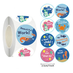100-500pcs Children's Reward Stickers Cartoon Dinosaur Animal Stickers for Teachers To Encourage Students Reward Stickers 1 Inch (ONLINE ORDER ONLY)