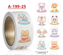 500pcs /rolls  Kids lnspirational Stickers Cute Animal Stickers Reward Stickers Kids Stickers Wholesale self-adhesive Labels (Online Order Only)