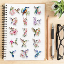 50PCS Cartoon Hummingbird PET Sticky Sticker Aesthetic Korean Stationery DIY Decoration Scrapbooking School Supplies for Kids (ONLINE ORDER ONLY)