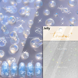 Colorful Bubbles Star Shiny Dreamy Glass Shards Flat 5D Soft Embossed Relief Self Adhesive Nail Art Sticker Chic Manicure Decal (ONLINE ORDER ONLY)