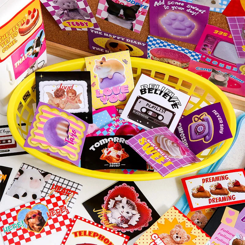 30pcs/lot Sweet Pictorial Series Scrapbooking Stickers Korean ins Hand Account Journal Collage Deco Material Stationery Sticker (ONLINE ORDER ONLY)
