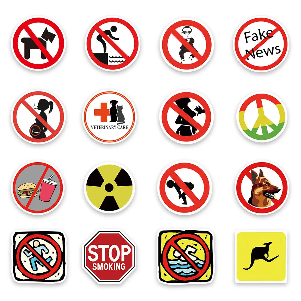 10/30/50pcs Warning Danger Sticker Packs (ONLINE ORDER ONLY)
