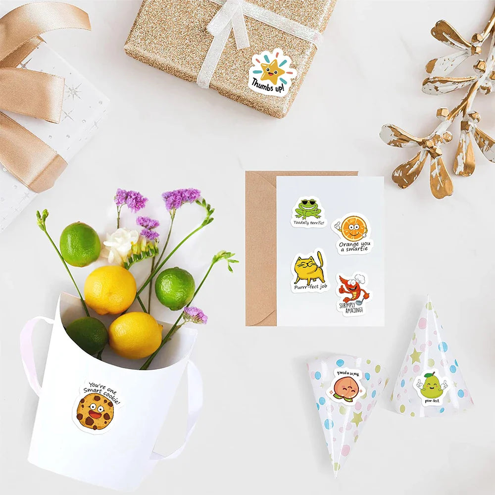 100-500pcs Cute Decal Student  Reward Stickers For Scrapbook Education Kids Gift Learning Motivational Toys Stationery stickers (ONLINE ORDER ONLY)