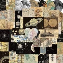 10/30/50PCS Vintage Planet World Map Sticker Graffiti PVC Waterproof Toys Suitcase Scrapbook Fridge Guitar Cup Phone Decals Gift (ONLINE ORDER ONLY)