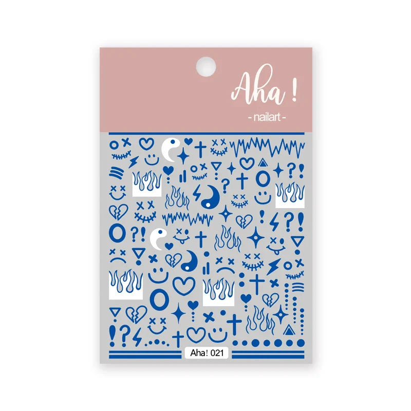 1pc Cute White Cloud Nail Stickers Ultra Thin Nail Art Stickers Self Adhesive Decals Star Moon/Flower/Clouds Kawaii Nail Decals (Online Order Only)