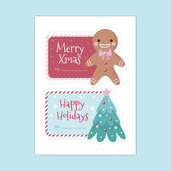 10-40Pcs Merry Christmas Stickers and Labels (ONLINE ORDER ONLY)