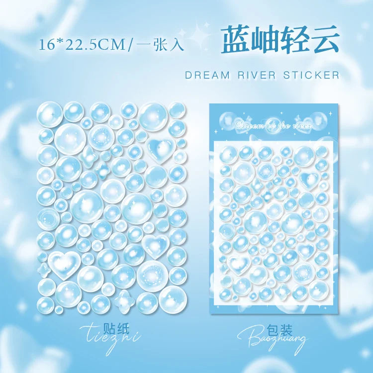 1PCS Kawaii Laser Bubbles Decorative Stickers Diary Idol Photocards DIY Craft Stickers Scrapbooking Stickers Confetti Sticker (Online Order Only)