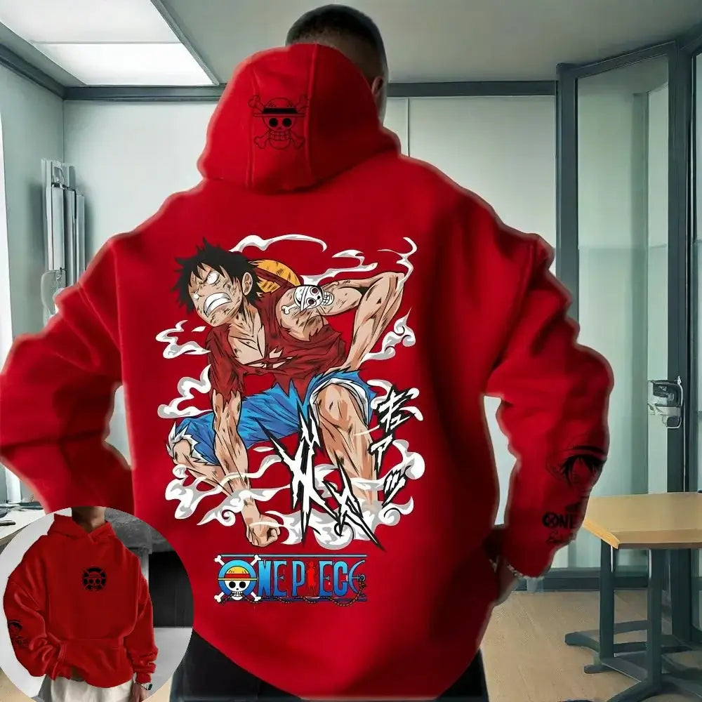 One Piece Luffy Hooded Sweater 2025 Trend Jacket (ONLINE ORDER ONLY)