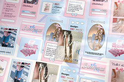 30Pcs Korean Ins Cute Girl Heart Scrapbooking Stickers Hand Account Idol Card Album DIY Phone Deco Material Stationery Sticker (ONLINE ORDER ONLY)