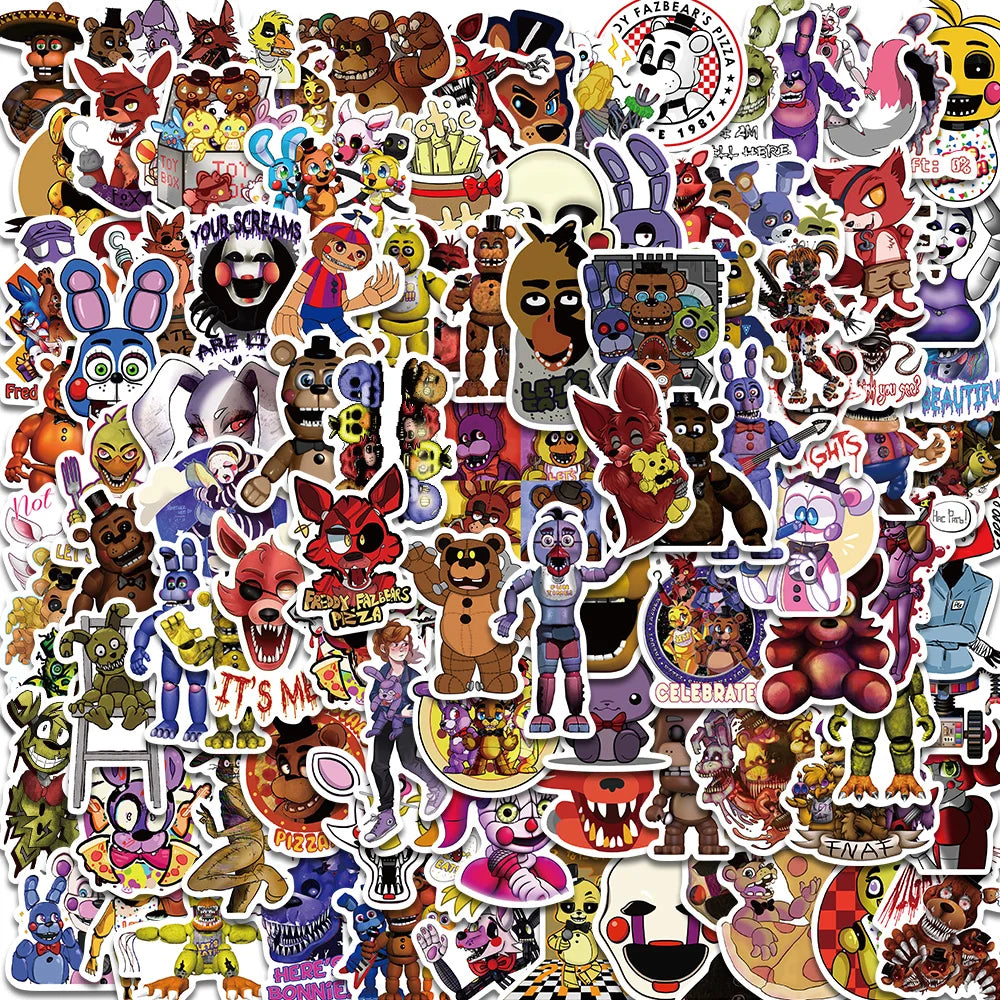 FNAF Horror Graffiti Decals Stickers Pack - Waterproof for Notebook, Motorcycle, Suitcase (ONLINE ORDER ONLY)
