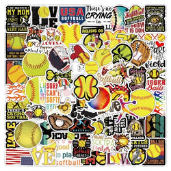 Softball Stickers Decals for Guitar Laptop Luggage Car Motorcycle Skateboard Phone Case (ONLINE ORDER ONLY)