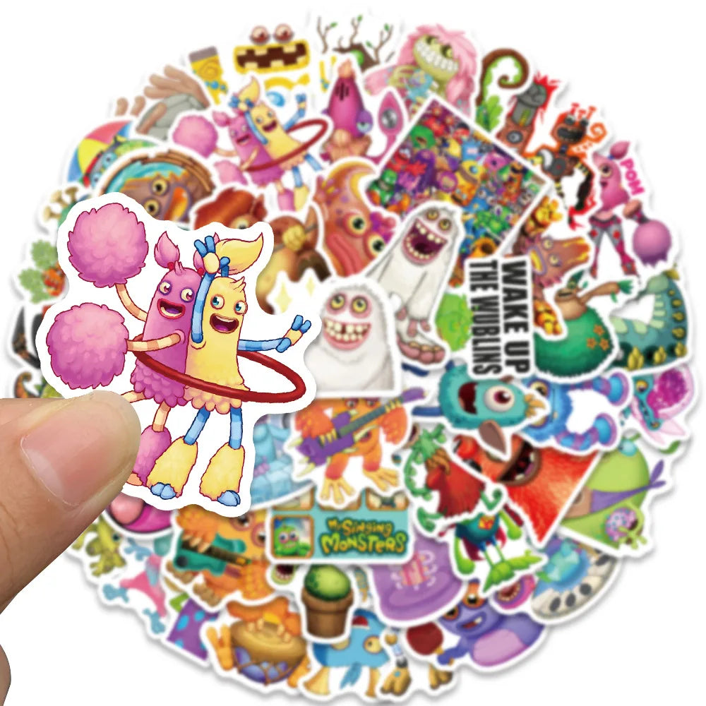 10/30/50PCS Game My Singing Monster Stickers Cartoon Decals Kids Toys Laptop Phone Luggage Skateboard Bike DIY Sticker Graffiti (ONLINE ORDER ONLY)