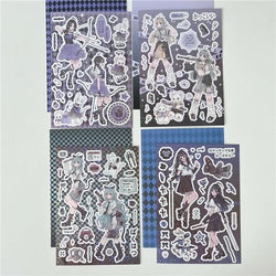 Sweet Cool Campus Girl Series Sticker Scrapbooking DIY Album Decoration Sticker Aesthetic Personalized Kawaii Stationery (ONLINE ORDER ONLY)
