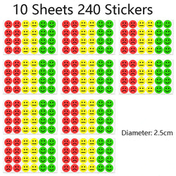 1" Happy Sad Smiling Face Behavior Stickers 120-1200pcs Labels Teachers Classroom School Kids Student Reward Sticker Toys Gifts (ONLINE ORDER ONLY)
