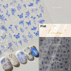 Hot Stamping Purple Line Love Heart Lace Bowknot Chain Branches Star Flower Leaf Butterfly Plant Flower Nail Art Stickers Decals (Online Order Only)