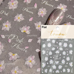 Pink Hot Stamping Flower Charm Peach Blossom Canglan Clover Daisy Pearl Self Adhesive Nail Art Decoration Sticker Manicure Decal (ONLINE ORDER ONLY)