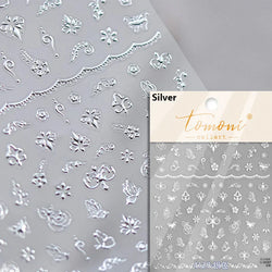 Metal Snake Flower Pattern Stars Eye Pot Moon Butterfly Story Retro Meteor Candle Hourglass Nail Art Sticker Manicure Tool Decal (ONLINE ORDER ONLY)