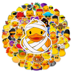10/50Pcs Cute Little Yellow Duck Stickers For Suitcase Laptop Phone Cartoon Sticker Craft Supplies Vintage Scrapbooking Material (Online Order Only)