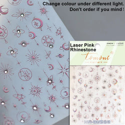 Dreamy Moon Star Cloud Butterfly Starrylight Rhinestone 5D Soft Embossed Relief Nail Art Sticker 3D Decal Decoration Manicure (ONLINE ORDER ONLY)