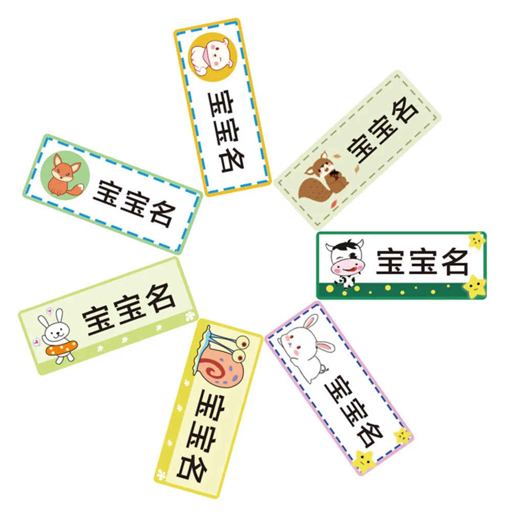 250pcs/roll Name Tag Sticker Personalized Labels Customize Stickers Waterproof Children School Stationery Water Pencil Sticker (Online Order Only)