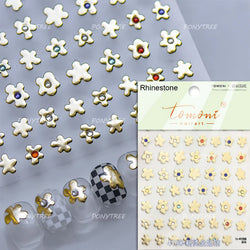 Lovely Colored Flower Fried Egg Petal Love Heart Cartoon Pink Yellow Purple Blue Delicate Charm Nail Art Stickers Manicure Decal (ONLINE ORDER ONLY)