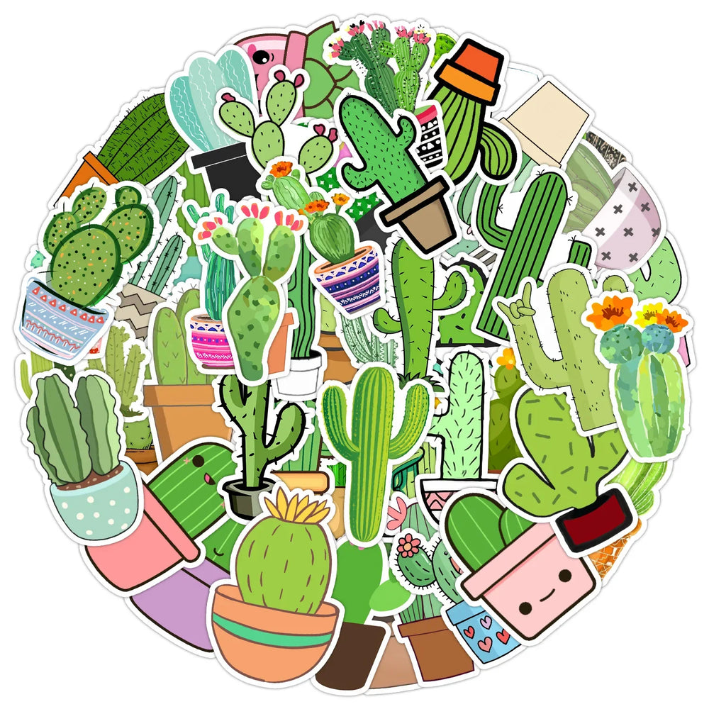 Cactus Stickers Pack for Luggage, Laptop, Phone, Water Bottle (Online Order Only)