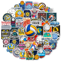 10/50PCS Volleyball Stickers Waterproof Decal Laptop Motorcycle Luggage Snowboard Fridge Car Pegatinas (Online Order Only)