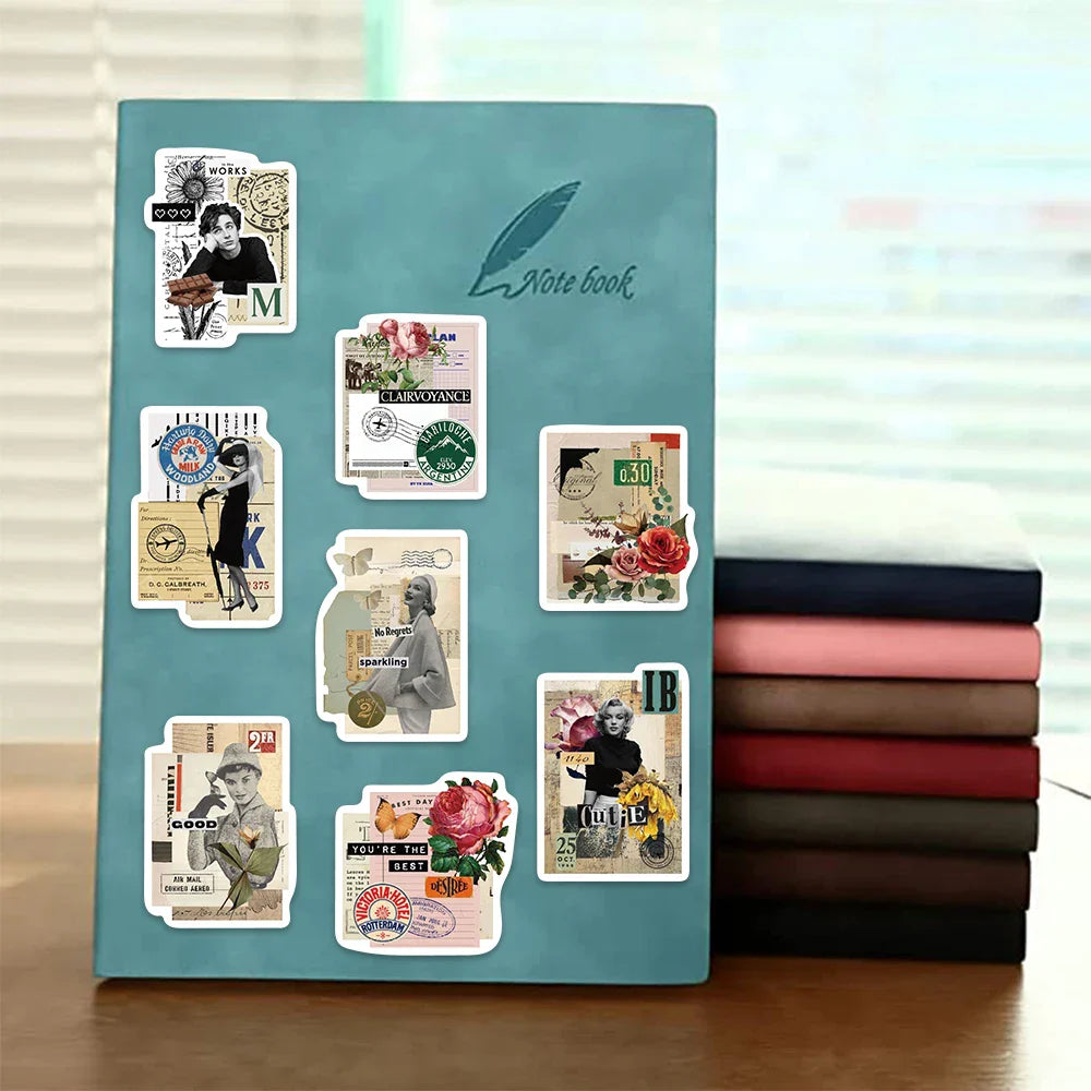 53PCS Vintage Sticky Note Stickers For Waterproof Decal Laptop Motorcycle Luggage Snowboard Fridge Phone Car Sticker (Online Order Only)