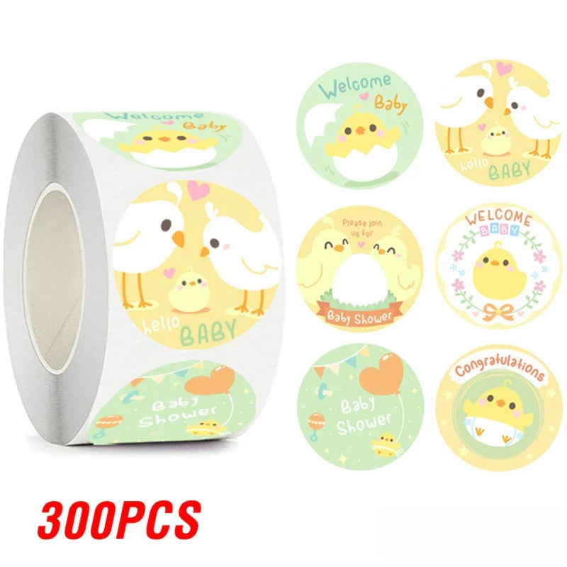 100-500pcs Cartoon Animal Label Thank You Stickers Sealing Label For Business Handmade Baking Cake Party Gift Decoration Sticker (ONLINE ORDER ONLY)