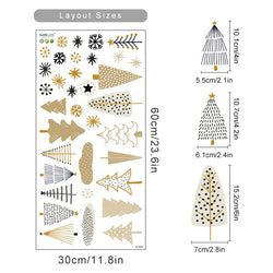 Snowflake Winter Tree Star Nursery Wall Decals Stickers Kids Room Decor (Online Order Only)
