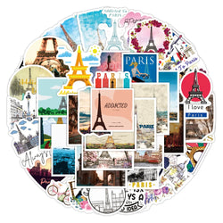 Eiffel Tower Stickers Pack: Motorcycle, Luggage, Guitar, Graffiti Decals (ONLINE ORDER ONLY)