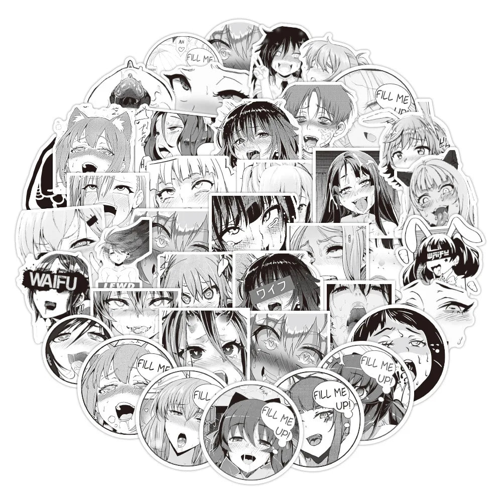 50/100Pcs Sexy Girl Hentai Waifu Bunny Girl Anime Sticker Bicycle Guitar Suitcase Notebook Motorcycle Graffiti Stickers Gift (ONLINE ORDER ONLY)