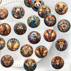 50PCS Glass Ball Animal PET Sticky Sticker Aesthetic Korean Stationery DIY Decoration Scrapbooking School Supplies for Kids (ONLINE ORDER ONLY)