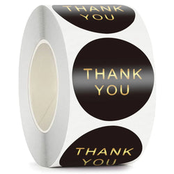 500pcs/roll Round Brown labels Thank You Kraft Stickers 1 inch Wedding Pretty Gift Envelope Sealing Label Stickers Stationery (ONLINE ORDER ONLY)